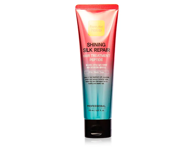 Відновлювальна незмивна маска для волосся з пептидами FarmStay Shining Silk Repair Hair Treatment Peptide, 150мл