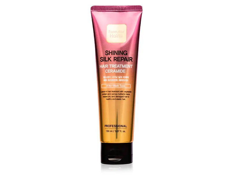 Відновлювальна незмивна маска для волосся з керамідами FarmStay Shining Silk Repair Hair Treatment Ceramide, 150мл