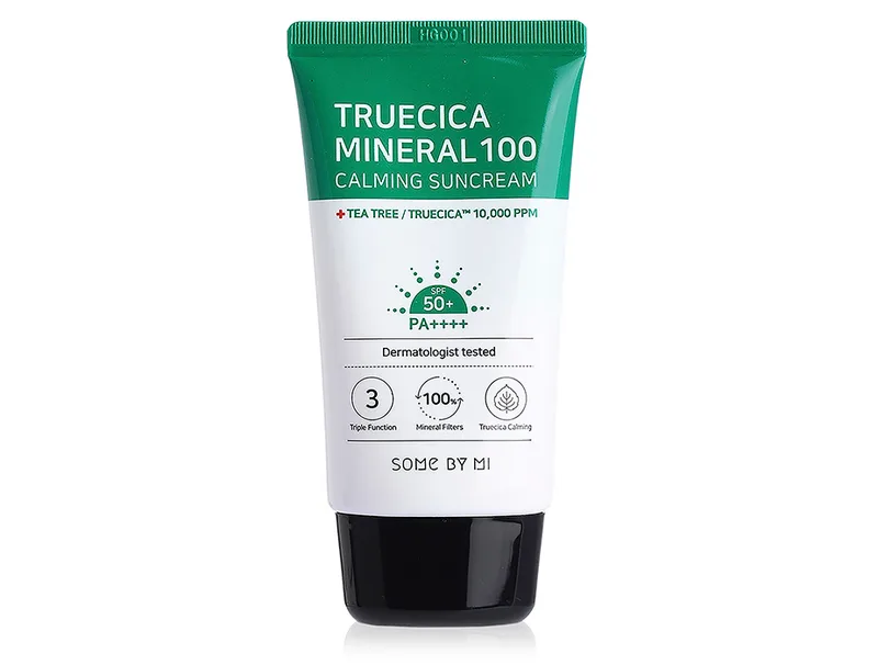Сонцезахисний крем для обличчя Some By Mi Truecica Mineral 100 Calming SunCream SPF 50+, 80мл