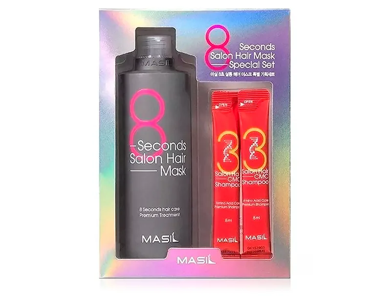 Набір для волосся із маски для волосся та пробників шампуню Masil 8 Seconds Salon Hair Mask Special Set