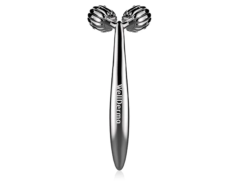 Роликовий масажер для обличчя WellDerma Face Lifting Dark Silver Roller