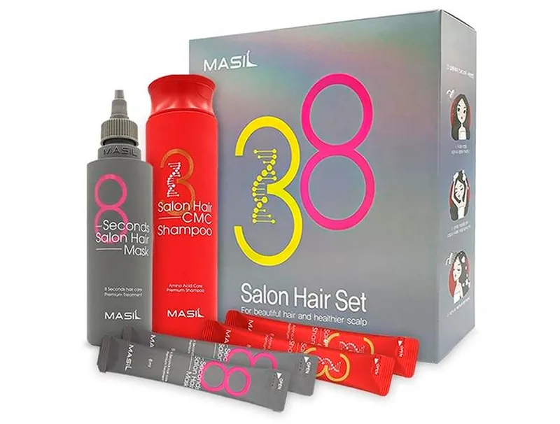 Набір для волосся із маски для волосся та шампуню Masil 38 Seconds Salon Hair Set