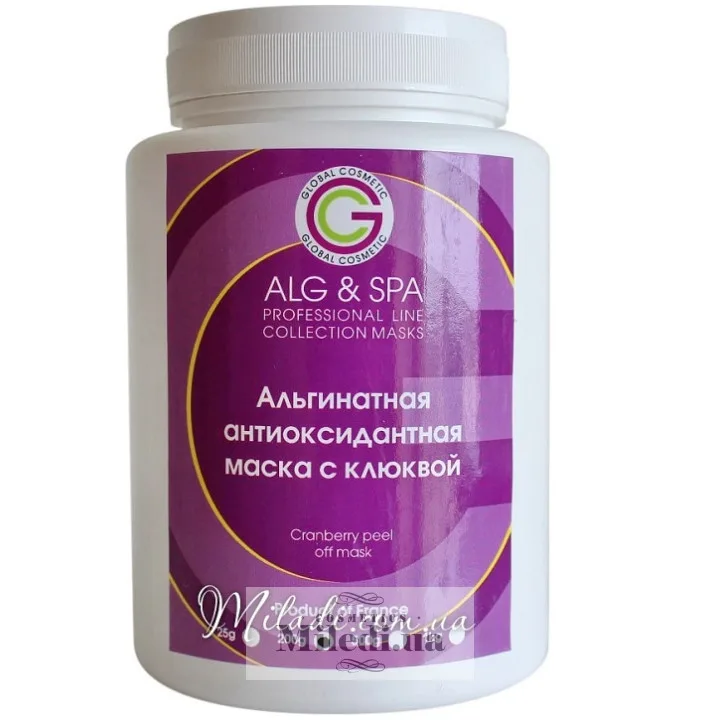 Альгінатна маска з журавлиною антиоксидантна ALG & SPA Cranberry Peel off Mask