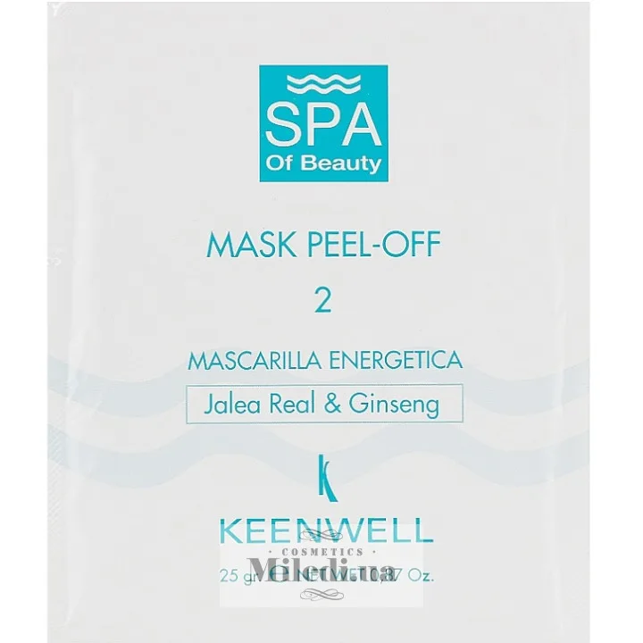 Альгінатна СПА-маска №2 енергетична антистресова Keenwell Mask Peel-off-2 Energizing Royal Jelly& Ginseng Mask 25 г