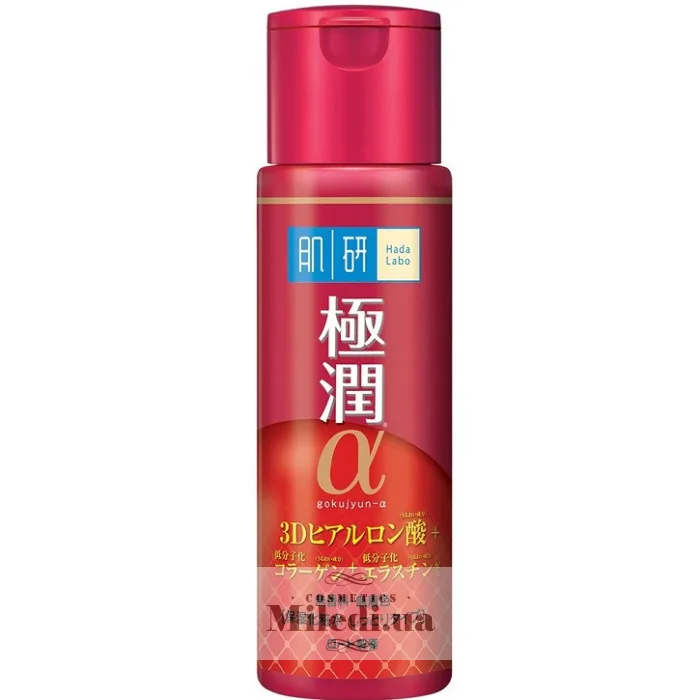 Антивіковий гіалуроновий ліфтинг лосьйон для обличчя Hada Labo Gokujyun Lifting Alpha Lotion 170 мл