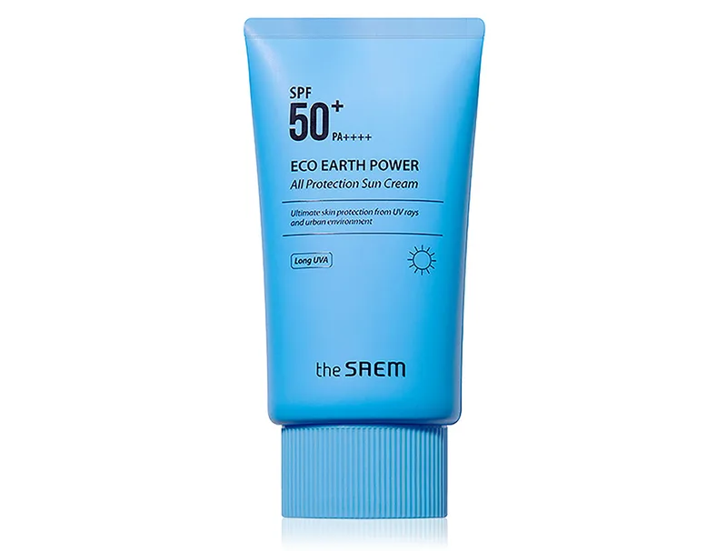 Сонцезахисний крем для обличчя з екстрактом троянди The Saem Eco Earth Power All Protection Sun Cream SPF 50+, 50мл