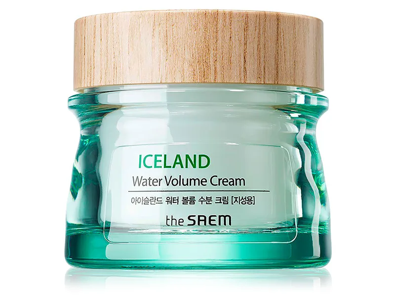 Глибоко зволожуючий крем для жирної шкіри обличчя The Saem Iceland Water Volume Hydrating Cream For Oily Skin, 80мл