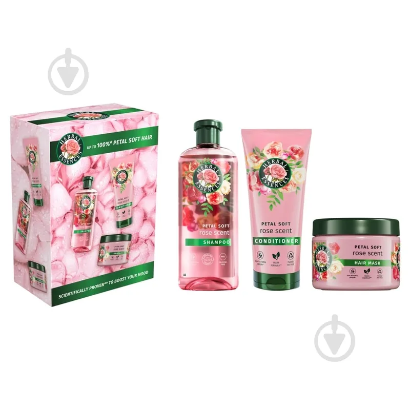 Подарунковий набір для жінок Herbal Essences Шампунь 350 мл + Бальзам-ополіскувач 250 мл + Маска для волосся Аромат тр
