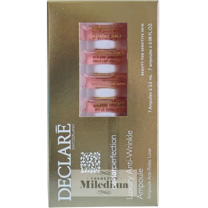 Відновлюючий концентрат з екстрактом чорної ікри Declare Caviar Perfection Luxury Anti-Wrinkle Ampoule 7х2,5 мл