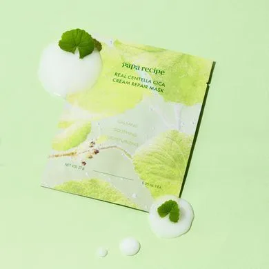 Papa Recipe Real Centella Cica Cream Repair Mask – відновлювальна тканинна маска з екстрактом центелли 1 шт