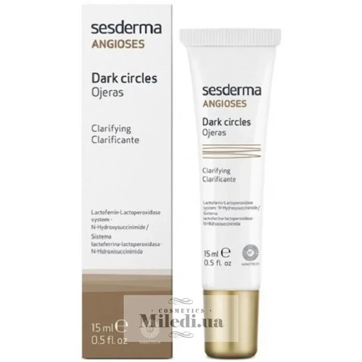 Гель для повік від темних кіл Sesderma Laboratories Angioses Dark Circles Ojeras Facial Clarifying 15 мл