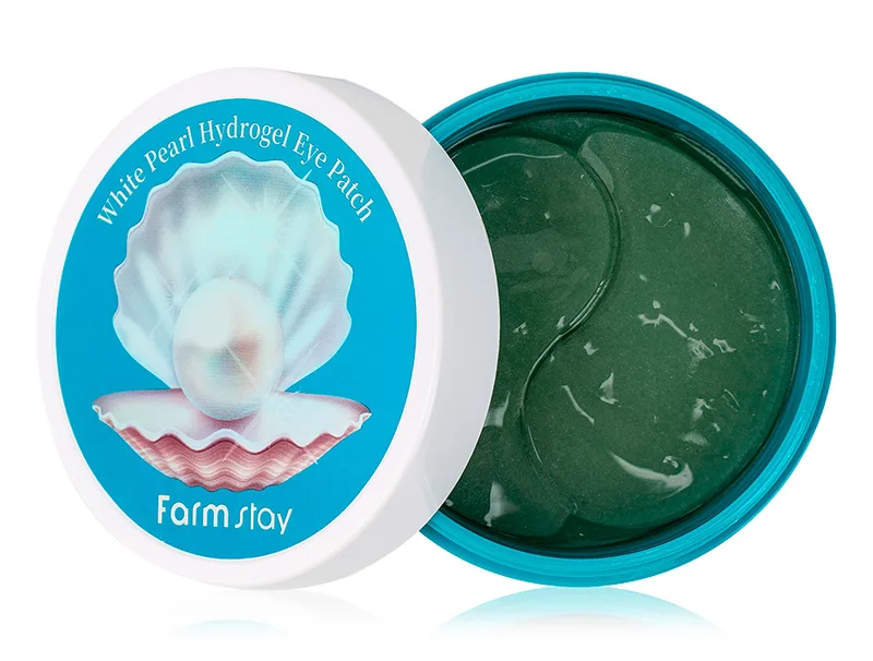Гідрогелеві патчі під очі з білими перлами FarmStay White Pearl Hydrogel Eye Patch, 60шт