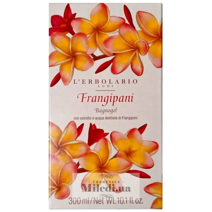 Гель для душу Піна для ванни Плюмерія L'Erbolario Bagnogel Frangipani Bath Gel 300 мл