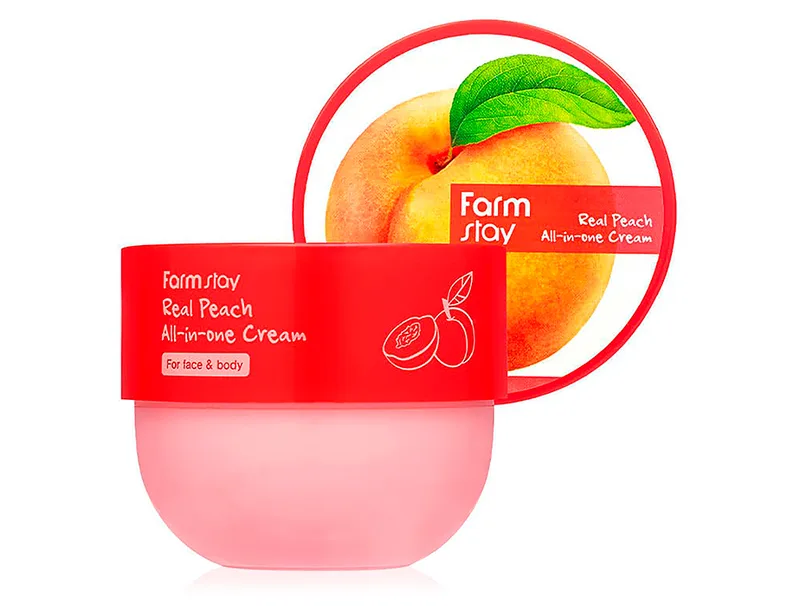 Крем для обличчя та тіла з екстрактом персика FarmStay Real Peach All-In-One Cream, 300мл