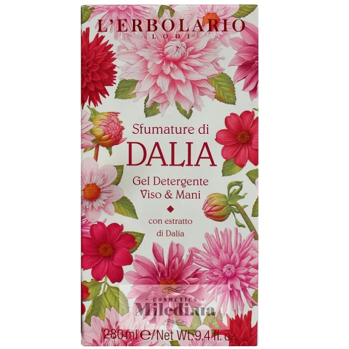 Гель для вмивання Жоржина L'Erbolario Gel Detergente Viso Mani Sfumature di Dalia 280 мл