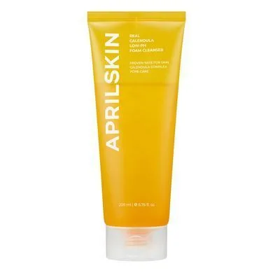April Skin Real Calendula Low-pH Foam Cleanser – гель для вмивання з низьким PH із календулою 200 мл
