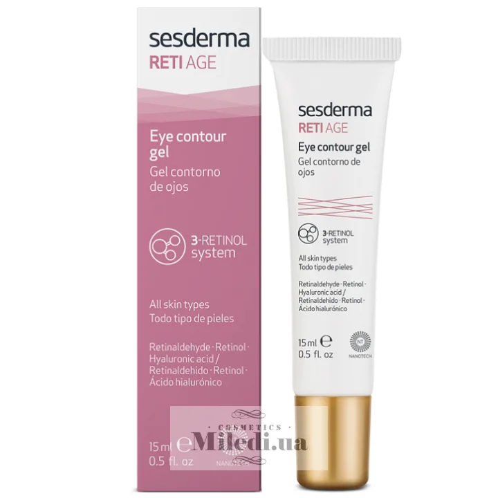 Гель-контур для шкіри навколо очей з ретинолом Sesderma Laboratories Reti Age Eye Contour Gel 15 мл