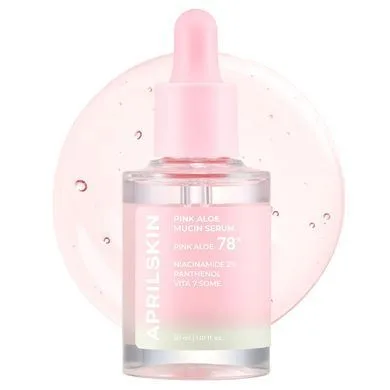April Skin Pink Aloe Mucin Serum – сироватка з рожевим алое та ніацинамідом 30 мл (термін придатності до 04.03.2027)