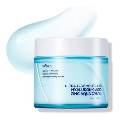 Isntree Ultra-Low Molecular Hyaluronic Acid Zinc Aqua Cream – зволожуючий гель-крем з гіалуроновою кислотою і цинком 80 мл