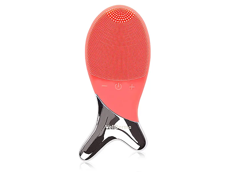 Очищаючий масажер для обличчя рожевий WellDerma Cleansing Fish