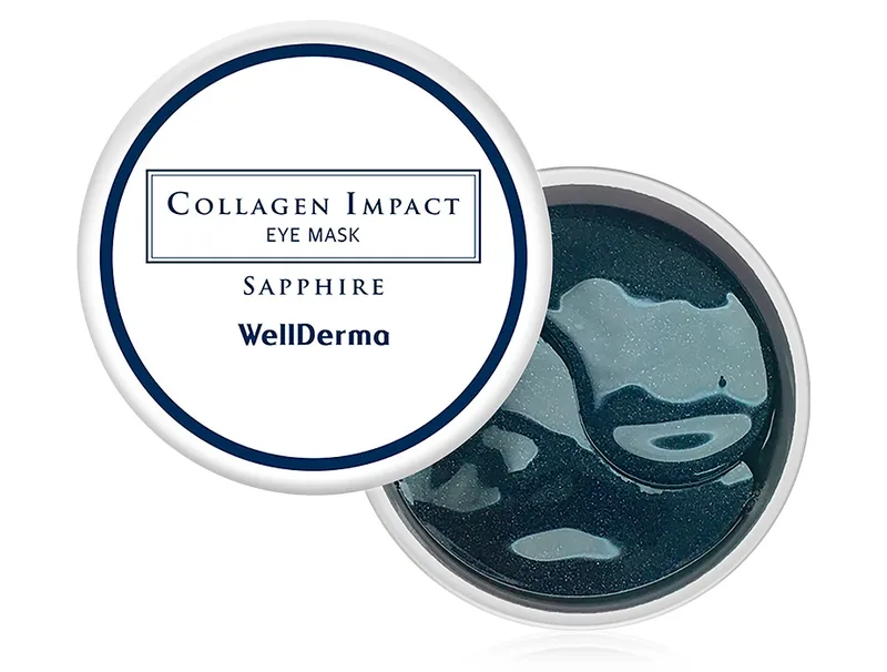 Зволожуючі патчі під очі з морським колагеном WellDerma Collagen Impact Sapphire Eye Mask, 60шт