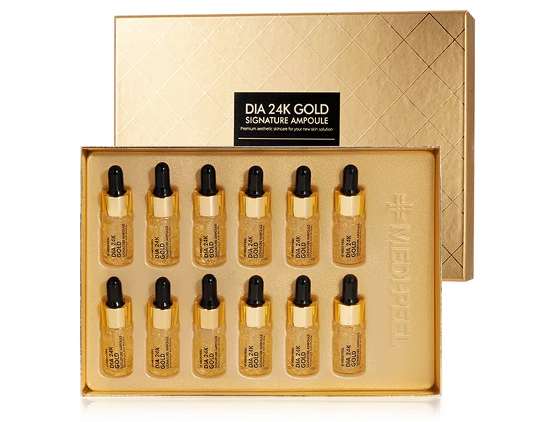 Ампульна сироватка для обличчя із золотом та пептидами Medi-Peel Dia 24K Gold Signature Ampoule, 12шт по 10мл