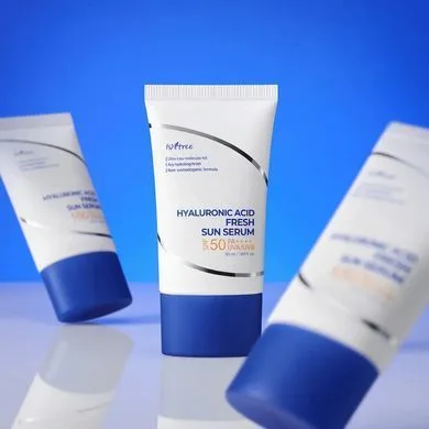 Isntree Hyaluronic Acid Fresh Sun Serum – сонцезахисний крем з сучасними фільтрами SPF50+ PA++++