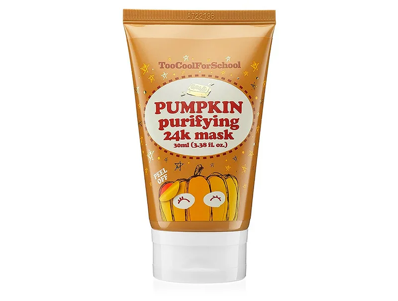 Гарбузова маска-плівка для обличчя із золотом Too Cool For School Pumpkin Purifying 24K Mask