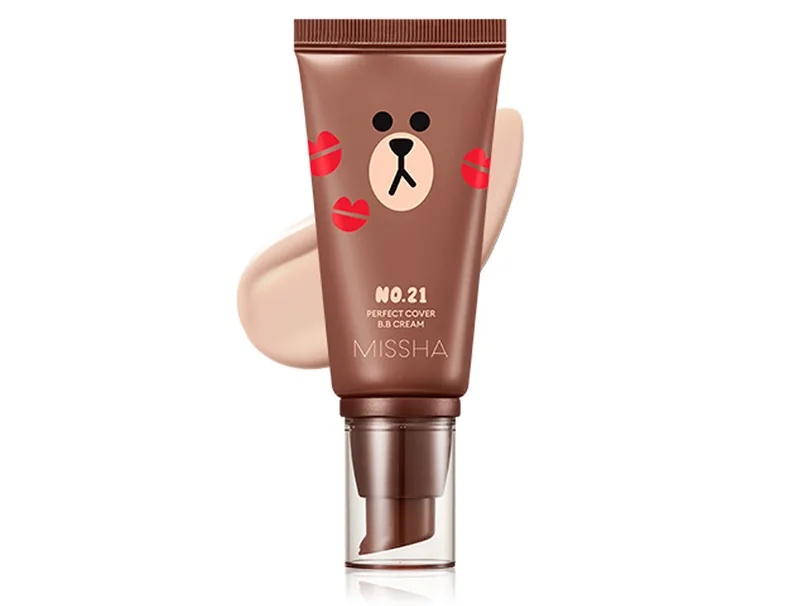 Зволожуючий та матуючий BB крем для обличчя Missha Perfect Cover BB Cream SPF 42 Line Friends Edition