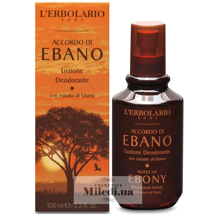 Дезодорант-лосьйон Чорне дерево L'Erbolario Lozione Deodorante Accordo di Ebano 100 мл