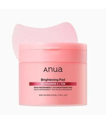 ANUA Niacinamide 5 TXA Brightening Pad – освітлювальні тонер-пади з ніацинамідом і транексамовою кислотою 60 шт. (Термін придатності до 08.04.2027)