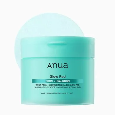 ANUA PDRN 100 Hyaluronic Acid Glow Pad – зволожуючі тонер-пади з гіалуроновою кислотою і PDRN 60 шт.