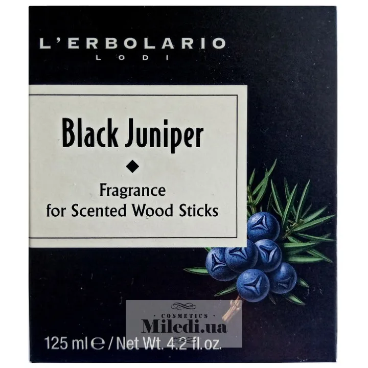 Дифузор Чорний ялівець L'Erbolario Fragranza per Legni Profumati con Bastoncini Ginepro Nero 125 мл