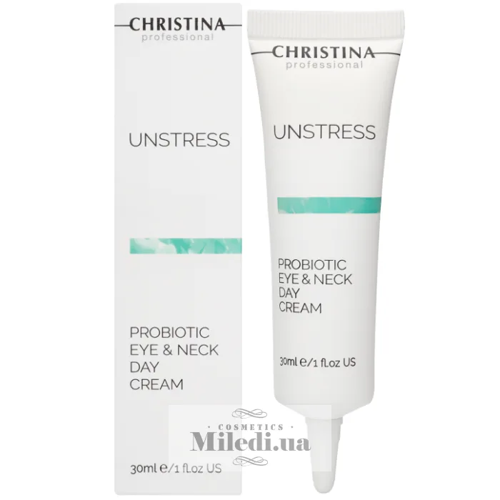 Денний крем для шкіри навколо очей та шиї Пробіотик Christina Unstress Pro-Biotic Day Cream Eye & Neck 30 мл