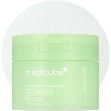 Medicube Exosome Cica Calming Pad – заспокійливі тонер-педи з екзосомами центели та чайним деревом 100 шт. (УЦІНКА: термін придатності до 10.04.2027)