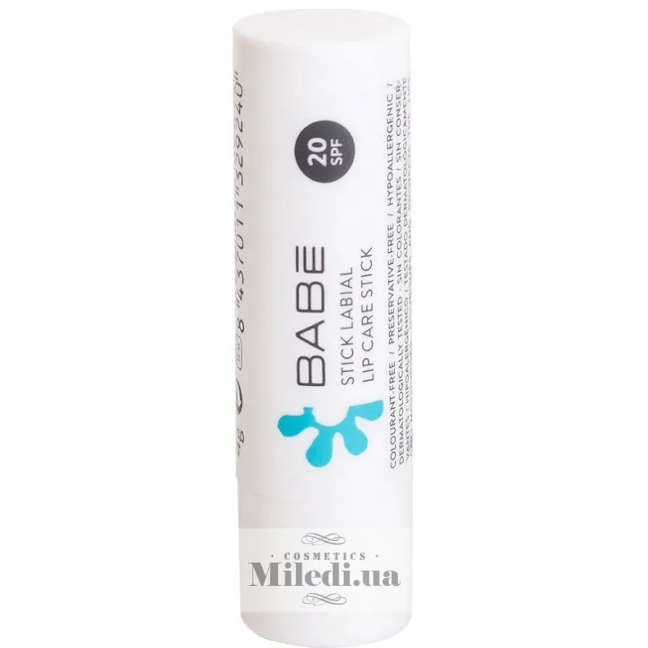 Бальзам-стік для губ з SPF 20 "Зволоження та живлення" Babe Laboratorios Lip Care Stick SPF 20