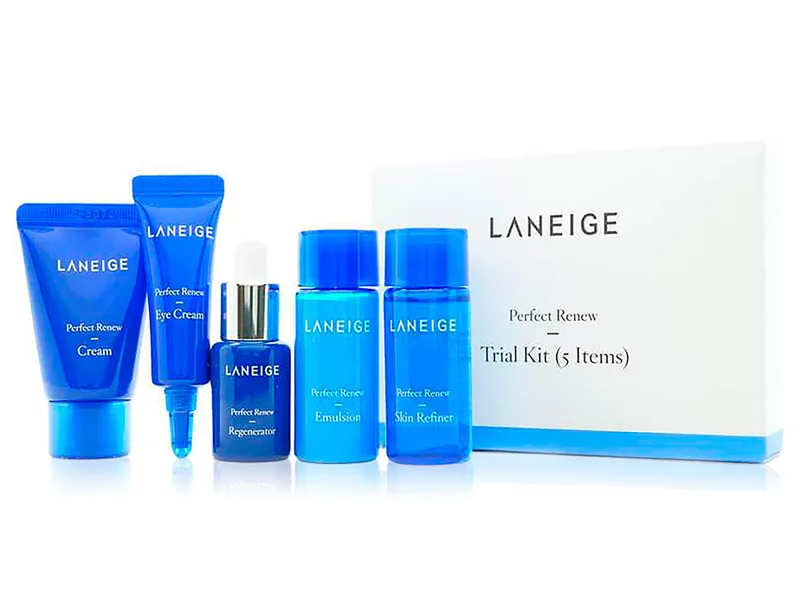 Набір міні версій для обличчя, що відновлює зволожуючий Laneige Perfect Renew Trial Kit