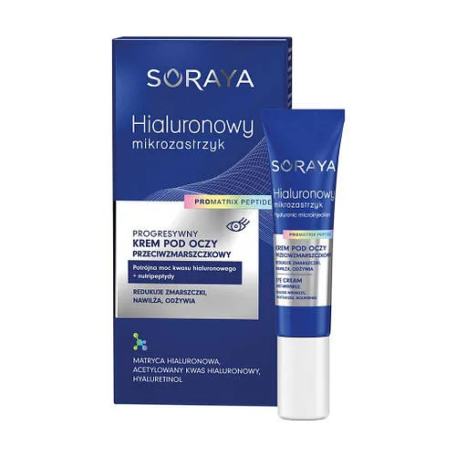 Крем для шкіри навколо очей Soraya Hyaluronic Microinjection Pro Matrix Peptide Anti-Wrinkle Eye Cream 15 мл