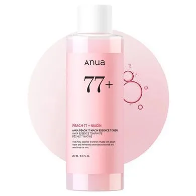 Освітлюючий тонер-есенція з екстрактом персика та ніацинамідом - Anua Peach 77 Niacin Essence Toner, 250 мл