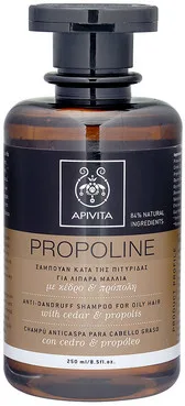 Шампунь проти лупи для жирного волосся Apivita Propoline Anti-Dandruff Shampoo For Oily Hair With Cedar And Propolis