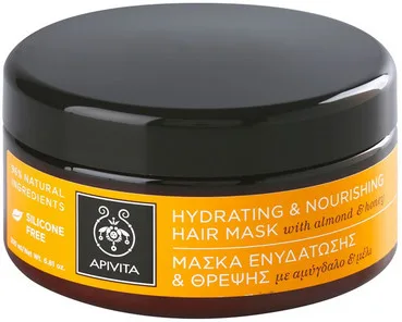 Маска для сухого волосся з мигдалем і медом Apivita Propoline Hydrating and Nourishing Hair Mask With Almond And Honey