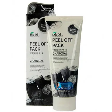 Маска-плівка глибокого очищення з деревним вугіллям Ekel Peel off Pack Charcoal
