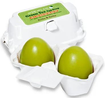 Мило - маска для вмивання з зеленим чаєм Holika Holika Green Tea Egg Soap