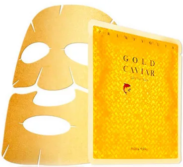 Антивікова маска з ікрою і золотом Holika Holika Prime Youth Gold Caviar Gold Foil Mask