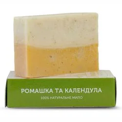Мило туалетне натуральне ручної роботи "Ромашка та календула"