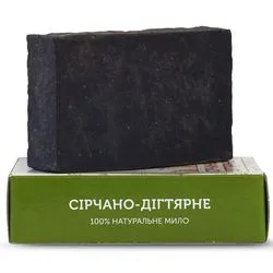 Мило туалетне натуральне ручної роботи "Сірчано - дігтярне"