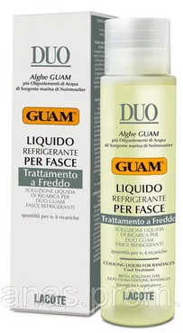 GUAM DUO Liquido Refrigeranti per Fasce - Лосьйон для просочування нетканих охолоджуючих стрічок для обгортання