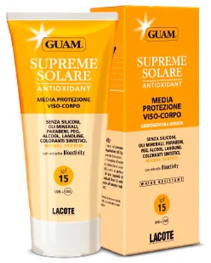 Сонцезахисний крем з антиоксидантною дією Guam Supreme Solare Cream SPF 15