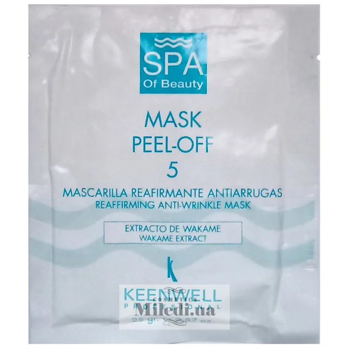 Альгінатна СПА-маска №5 відновлююча від зморшок Keenwell Mask Peel-off-5 Reaffirming Anti-Wrinkle Mask 25 г