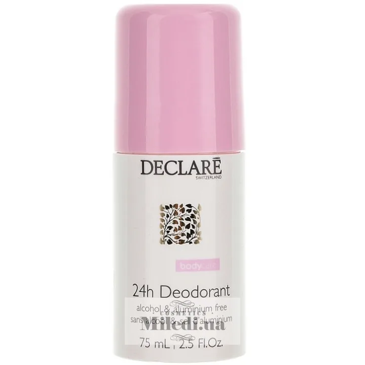Дезодорант кульковий безалюмінієвий Declare 24h Deodorant Alcohol & Aluminium Free 75 мл